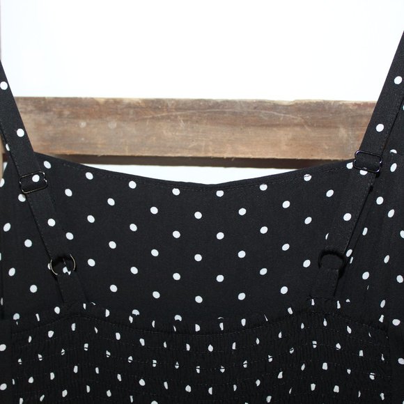 Old Navy Cropped Polka Dot Corset Style Smocked Wide Leg Jumpsuit - Picture 6 of 14